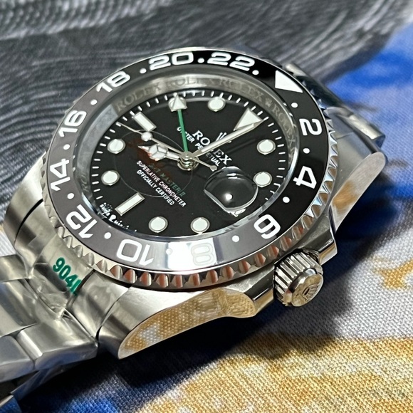 Men’s Luxury GMT Style Automatic Stainless Steel Watch “Bruce Wayne” Colorway. - Picture 4 of 5